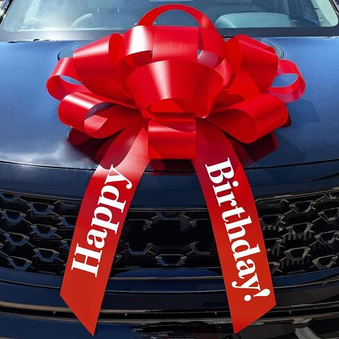CarBowz Big Red Car Bow, Happy Birthday Bow, Giant 30" Bow, Non Scratch Magnet, Weather Resistant Vinyl in Saudi Arabia