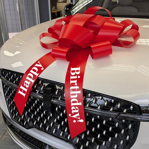 CarBowz Big Red Car Bow, Happy Birthday Bow, Giant 30" Bow, Non Scratch Magnet, Weather Resistant Vinyl in Saudi Arabia