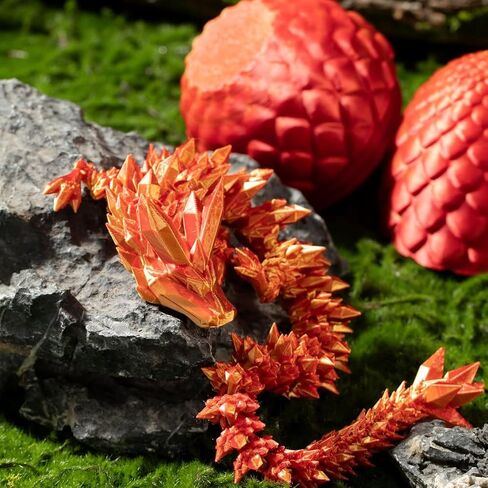 Easter Basket Stuffers, 3D Printed Dragon Surprise Egg, Executive Dragon Fidget Desk Toys Decorative Easter Egg Fillers Easter Gifts for Boys Kids Home Decor(Purple) in Saudi Arabia