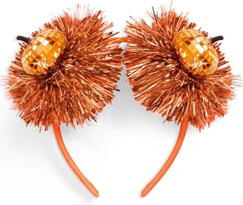 xo, Fetti Disco Pumpkin Headband - Fits Adult + Child | Halloween Hair Accessory, Orange Kids Party Favor, Spooky Birthday Decorations, Fall Costume in Saudi Arabia