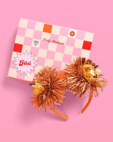 xo, Fetti Disco Pumpkin Headband - Fits Adult + Child | Halloween Hair Accessory, Orange Kids Party Favor, Spooky Birthday Decorations, Fall Costume in Saudi Arabia