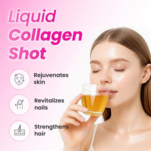 CJwellcare Innerb Glowshot Collagen (50.7 fl oz, 30 Servings) - Marine Liquid Collagen for Women, 3,000mg Collagen Peptides, Collagen Shots for High Absorption, Hair, Skin & Nails Supplement in Saudi Arabia