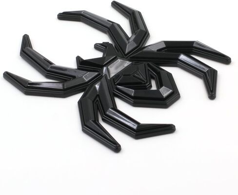 2Pcs Custom Spider Emblems Left Right Car Badge for Universal Car Body Motorcycle SUV Widow Door Edition Decoration (Black) in Kuwait