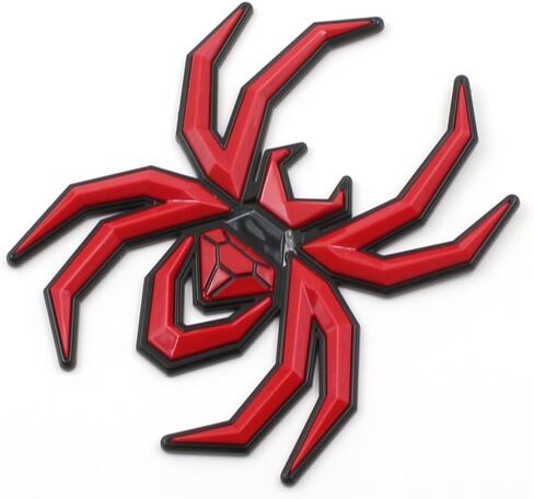 2Pcs Custom Spider Emblems Left Right Car Badge for Universal Car Body Motorcycle SUV Widow Door Edition Decoration (Black) in Kuwait
