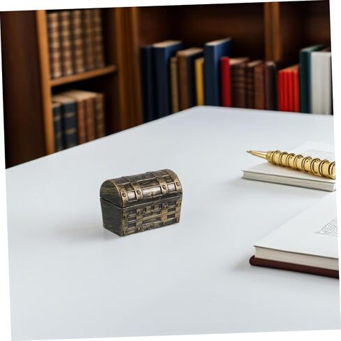 VICASKY 6pcs Mini Vintage Pirate Treasure Chest Jewelry Box Dark Brown Storage for Decorative Party Supplies Organize Gems Trinkets Unique Keepsake Display in Saudi Arabia