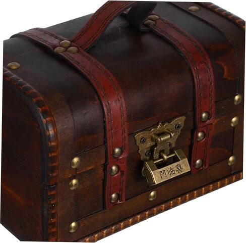 Luxshiny Vintage Decorative Keepsake Storage Organizer for Home Decor Dark with Lock for Safeguarding Valuables in Saudi Arabia