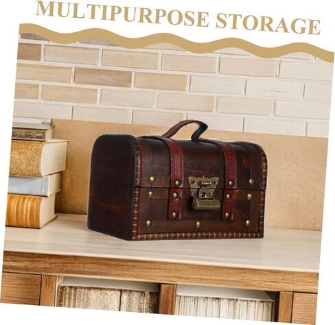 Luxshiny Vintage Decorative Keepsake Storage Organizer for Home Decor Dark with Lock for Safeguarding Valuables in Saudi Arabia