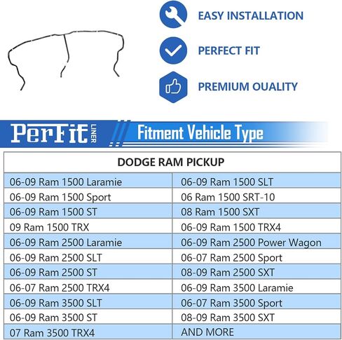 Perfit Liner New Replacement Parts Grille Grill Support Bracket Compatible With 2006-2009 DODGE RAM Pickup 1500 2500 3500 CH1207107 55077776AA in Saudi Arabia