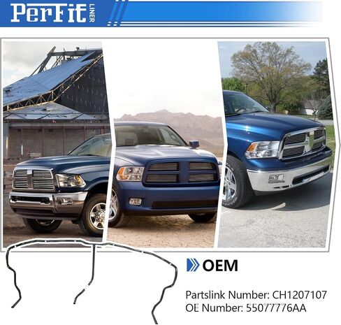 Perfit Liner New Replacement Parts Grille Grill Support Bracket Compatible With 2006-2009 DODGE RAM Pickup 1500 2500 3500 CH1207107 55077776AA in Saudi Arabia
