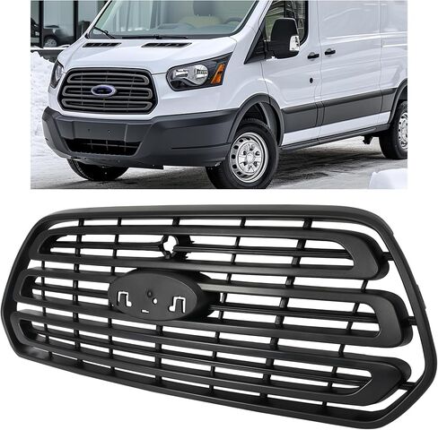HECASA Front Grille Compatible with 2015-2019 Ford Transit 150 250 350 350HD Grill Assembly ABS Plastic Black Replacemant for CK4Z-17E810-AA FO1200587 in Saudi Arabia