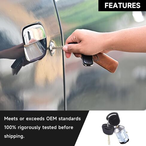 Ignition Switch Lock Cylinder with Keys for Ford Transit Connect 2.0L L4 Gas 2010-2013 | 2 Keys, Silver Tone | Replaces 9T1Z-11582-A in Saudi Arabia