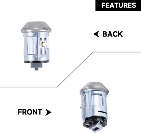 Ignition Switch Lock Cylinder with Keys for Ford Transit Connect 2.0L L4 Gas 2010-2013 | 2 Keys, Silver Tone | Replaces 9T1Z-11582-A in Saudi Arabia