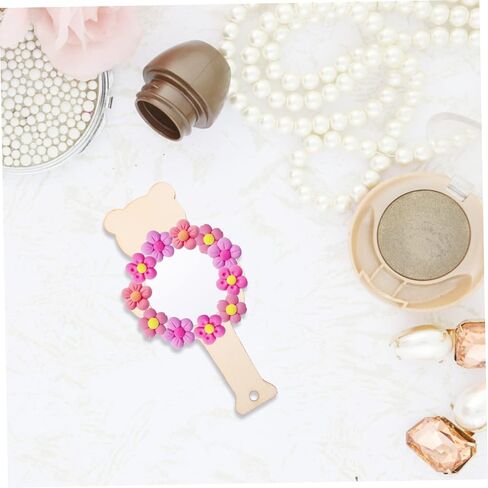 10pcs Wooden Boys and Girls Mirror DIY Accessories Arts and Crafts Unfinished Mirrors in Saudi Arabia
