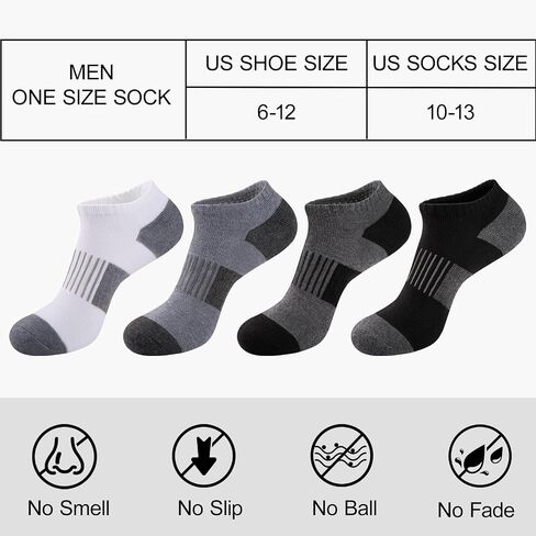 10 Pairs Ankle Socks Men Running Low Cut Socks Breathable Cushioned Casual Socks in Saudi Arabia