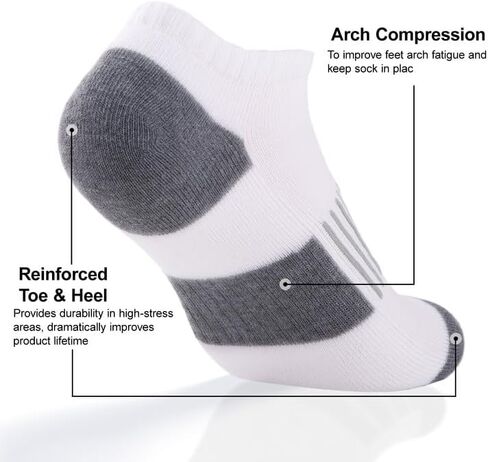 10 Pairs Ankle Socks Men Running Low Cut Socks Breathable Cushioned Casual Socks in Saudi Arabia