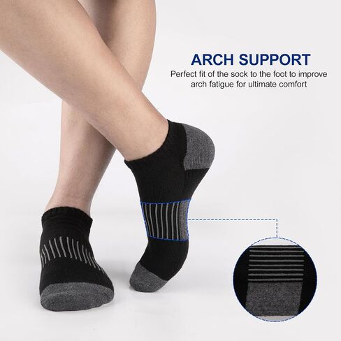 10 Pairs Ankle Socks Men Running Low Cut Socks Breathable Cushioned Casual Socks in Saudi Arabia