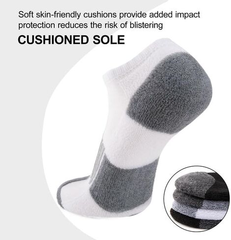 10 Pairs Ankle Socks Men Running Low Cut Socks Breathable Cushioned Casual Socks in Saudi Arabia