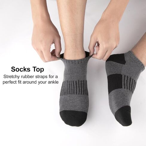 10 Pairs Ankle Socks Men Running Low Cut Socks Breathable Cushioned Casual Socks in Saudi Arabia
