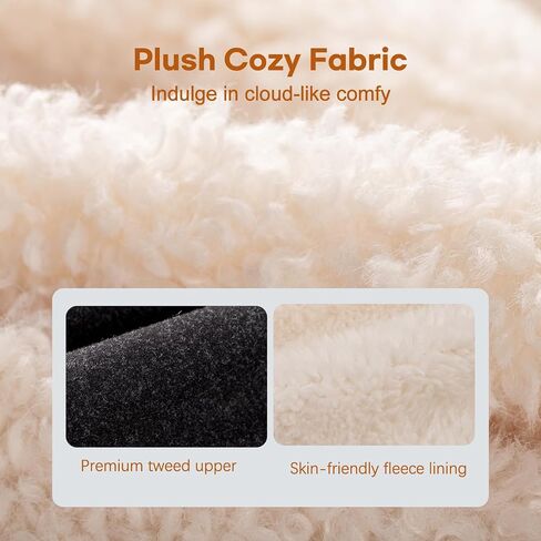 LongBay Women's Cozy Bootie Slippers Memory Foam Warm House Shoes with Fluffy Collar Non-Slip Indoor Outdoor in Saudi Arabia
