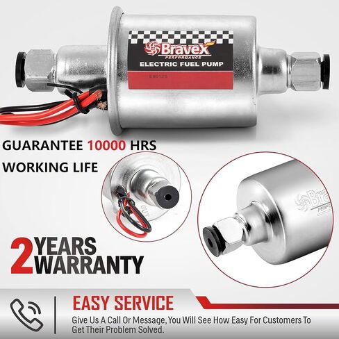 E8012S Electric Fuel Pump - Inline fuel pump Low Pressure 5-9 PSI, 12V Fuel pump Electric Fuel Pump 12v for Carburetor Lawn Mower Transfer Pump in Kuwait