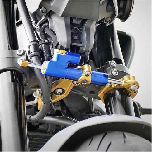 For Kawasaki ZX10R 04-05 Racing Motorcycle CNC Steering Damper Stabilizer Buffer Control Bar With Mounting Bracket Kit Full (Color : 3, Size : One size) in Saudi Arabia