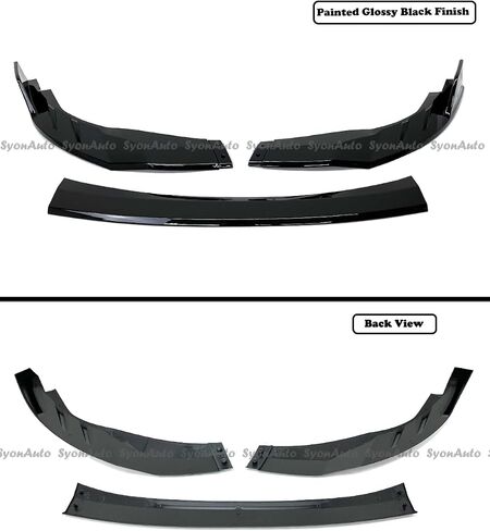 FITS 2020-2024 TOYOTA COROLLA SEDAN LE/XLE GLOSSY BLACK V STYLE FRONT BUMPER LIP SPLITTER in Saudi Arabia