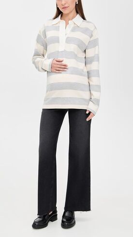 PAIGE Women's Anessa Maternity Raw Hem Jeans in Saudi Arabia
