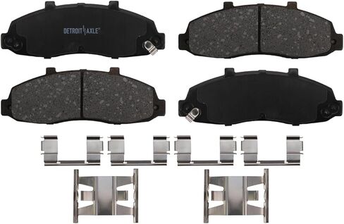 محور ديترويت - مجموعة فرامل أمامية رباعية الدفع لسيارة 1997-2003 Ford F-150 5 Lug 1998 1999 2000 2001 2002، دوارات فرامل قرصية محفورة ومشقوقة وسادات فرامل سيراميك بديلة للفرامل والدوارات in Saudi Arabia