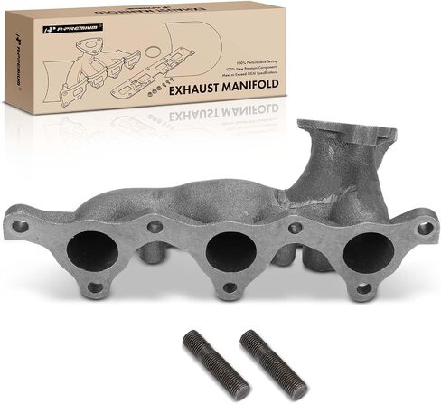 A-Premium Left Side Exhaust Manifold Kit W/Studs [3.5L] Compatible with Mitsubishi Montero 2001 2002 in Saudi Arabia