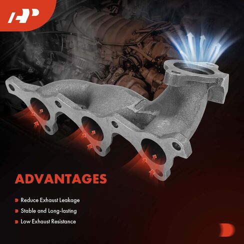A-Premium Left Side Exhaust Manifold Kit W/Studs [3.5L] Compatible with Mitsubishi Montero 2001 2002 in Saudi Arabia