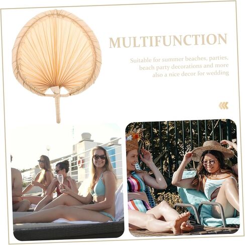 ERINGOGO Rattan Hand Fan Foldable Large Old Fashioned Hand Held Fan for Summer Cooling in Saudi Arabia