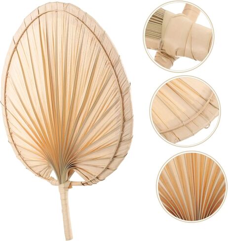 ERINGOGO Rattan Hand Fan Foldable Large Old Fashioned Hand Held Fan for Summer Cooling in Saudi Arabia