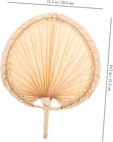 ERINGOGO Rattan Hand Fan Foldable Large Old Fashioned Hand Held Fan for Summer Cooling in Saudi Arabia