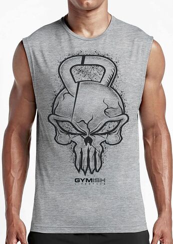 D R DETROIT REBELS Gym Reaper Muscle Mens Workout Tank Tops, Sleeveless Skull Graphics Athletic Tank Top in Saudi Arabia