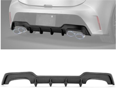 HECASA Rear Diffuser Compatible with 2019-2022 Toyota Corolla/Auris Hatchback Bumper Lip Spoiler Splitter ABS Plastic Black in Saudi Arabia