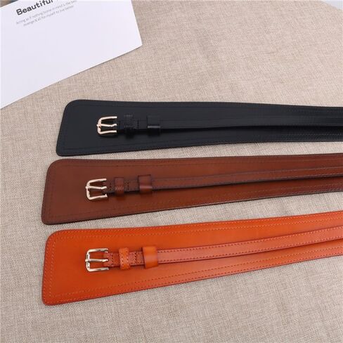 Leather belt women's leather layer cowhide wide needle buckle dual-purpose waist seal for dress in Kuwait