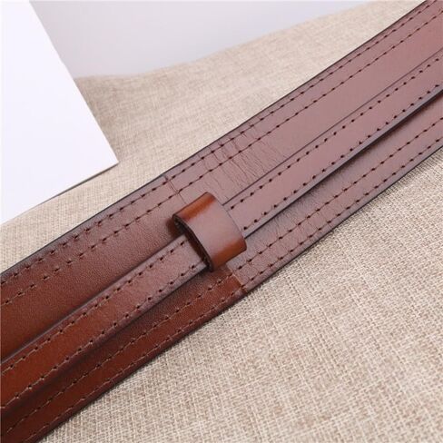 Leather belt women's leather layer cowhide wide needle buckle dual-purpose waist seal for dress in Kuwait