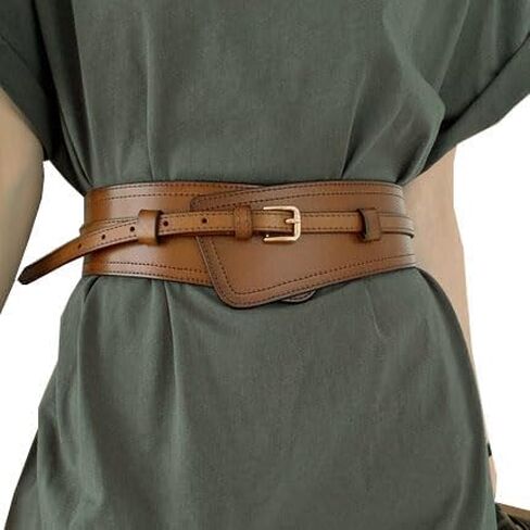 Leather belt women's leather layer cowhide wide needle buckle dual-purpose waist seal for dress in Kuwait