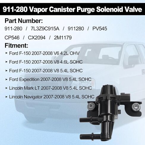 911-280 Vapor Canister Purge Valve Compatible with Ford Expedition 2007 2008 Ford F-150 2007 2008 Lincoln Mark LT 2007 2008 Lincoln Navigator 2007 2008 in Saudi Arabia