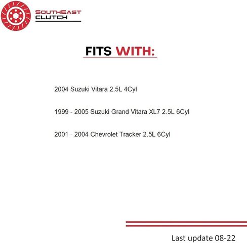 Clutch Kit Compatible With Vitara Grand Vitara Tracker EX LX Base ZR2 JLS JLX JS Limited 1999-2005 2.5L 2500CC V6 GAS DOHC Naturally Aspirated (04-200) in Saudi Arabia
