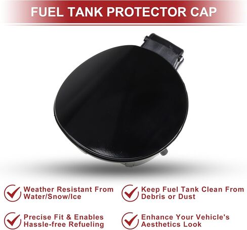ACROPIX Fuel Tank Door Cap for Volkswagen Tiguan 2010-2019 Fuel Filler Flap Cover Bolt Type No.5N7809857 Black ABS Fuel Filler Door Gas Cap in Saudi Arabia
