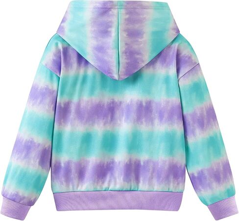 Girls Clothes Kids Sweatsuit Set Tie Dye Hoodie Sweatshirt and Fleece Lined Sweatpants Girls Outfits Size 6-14 in Saudi Arabia