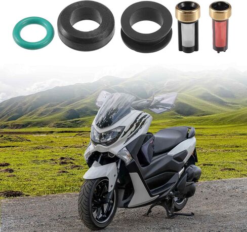 Fuel Injector Seal O Ring - Car O-Ring Rebuild Repair Kit - for Yamaha NBR Rubber Black - 8 Sets in Saudi Arabia