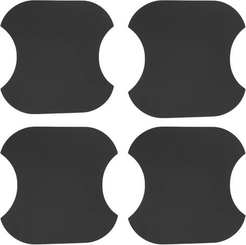 Car Magnet Car Door Handle Scratch Protector 91x93mm Anti-Scratches| Door Handle Protective Film Matte Black 4 Pcs in Saudi Arabia