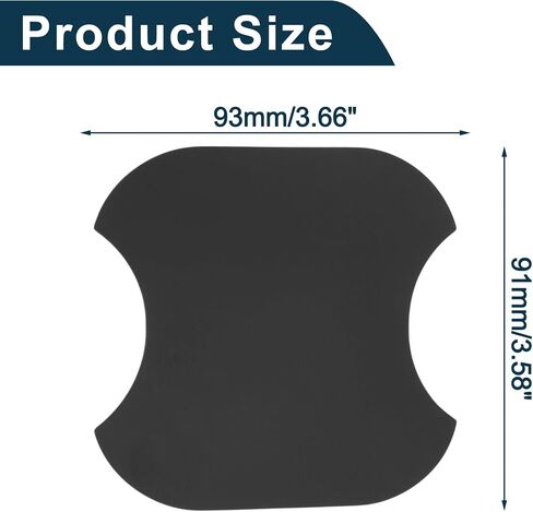 Car Magnet Car Door Handle Scratch Protector 91x93mm Anti-Scratches| Door Handle Protective Film Matte Black 4 Pcs in Saudi Arabia