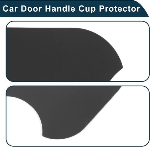Car Magnet Car Door Handle Scratch Protector 91x93mm Anti-Scratches| Door Handle Protective Film Matte Black 4 Pcs in Saudi Arabia