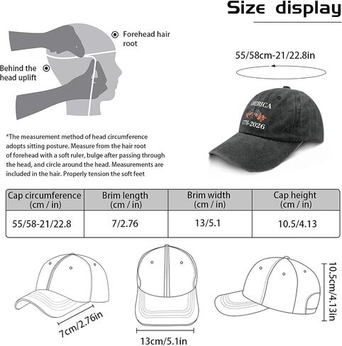 America Birthday Hat 1776 2026 250 Years Anniversary Hat for Womens in Saudi Arabia
