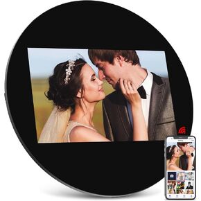 إطار صور رقمي، 15.6 بوصة 32 جيجابايت كبير إطار صور رقمي واي فاي إلكتروني، شاشة لمس 1920 * 1080 IPS FHD، عرض شرائح، تدوير تلقائي، مثبت على الحائط، سهل تحميل الصور ومقاطع الفيديو من تطبيق الهاتف in Kuwait