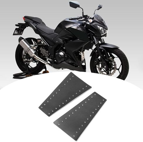 Qiilu Black Leather Motorcycle Brake Clutch Covers, 2pcs Motorcycle Lever Covers 15-18MM/0.59-0.71in Fringe Fit for/Suzuki in Saudi Arabia