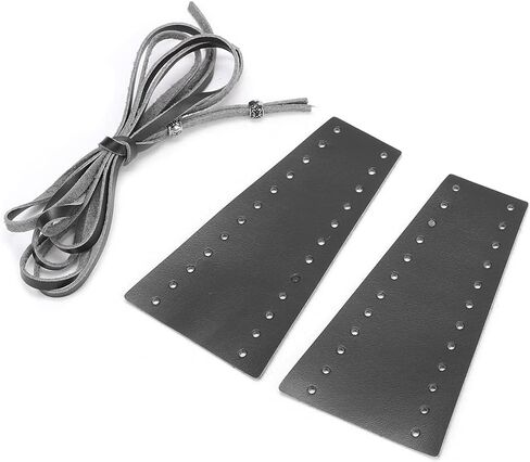 Qiilu Black Leather Motorcycle Brake Clutch Covers, 2pcs Motorcycle Lever Covers 15-18MM/0.59-0.71in Fringe Fit for/Suzuki in Saudi Arabia